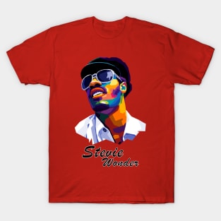 Stevie Wonder Wpap Pop Art T-Shirt